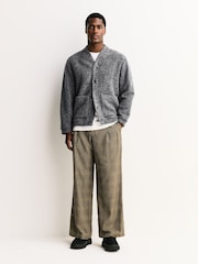 Universal Works Grey Wool Fleece Advance Cardigan - Image 3 of 7