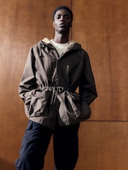 Universal Works Brown Boston Storm Cotton Parka - Image 9 of 9