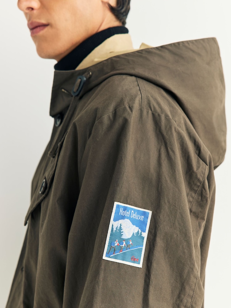 Universal Works Brown Boston Storm Cotton Parka - Image 9 of 9