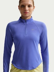 Nike Sapphire Blue Tempo Reflective DriFIT 1/2 Zip Running Sweatshirt - Image 4 of 5
