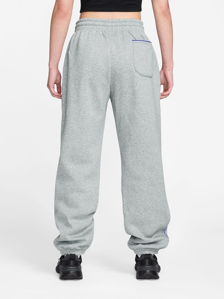 Nike Grey Piping Detail Cuffed Joggers - Image 2 of 3