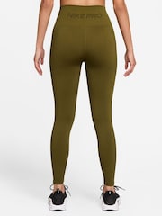 Nike Olive Flak Green Pro Seamless High Waisted 7/8ths Leggings - Image 2 of 5