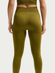 Nike Olive Flak Green Pro Seamless High Waisted 7/8ths Leggings - Image 4 of 5