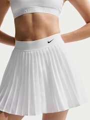 Nike White Victory Dri-FIT High-Waisted Pleated Tennis Skirt - Image 5 of 8