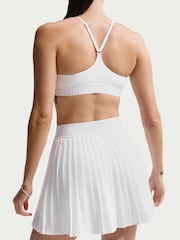 Nike White Victory Dri-FIT High-Waisted Pleated Tennis Skirt - Image 6 of 8