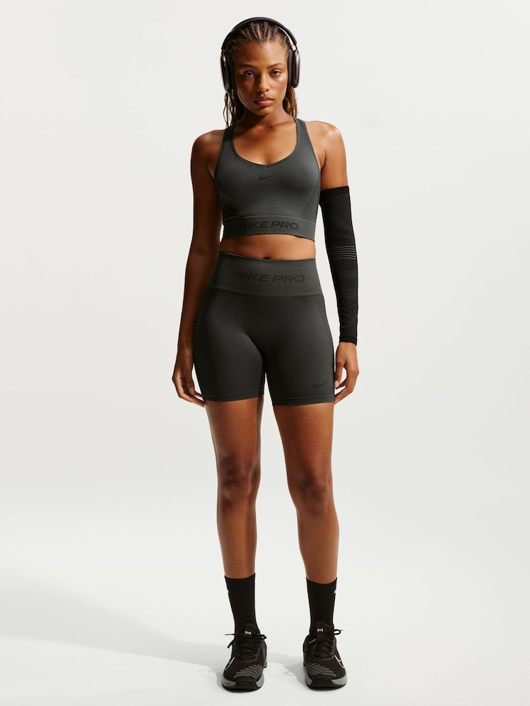 Nike Black Pro Seamless Dri-FIT High-Waisted 5 Inch Cycling Shorts - Image 1 of 5