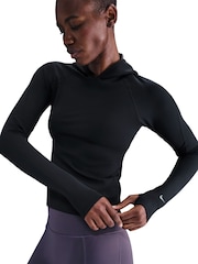 Nike Black Universa Dri-FIT Hooded Long Sleeve Baselayer Top - Image 3 of 12