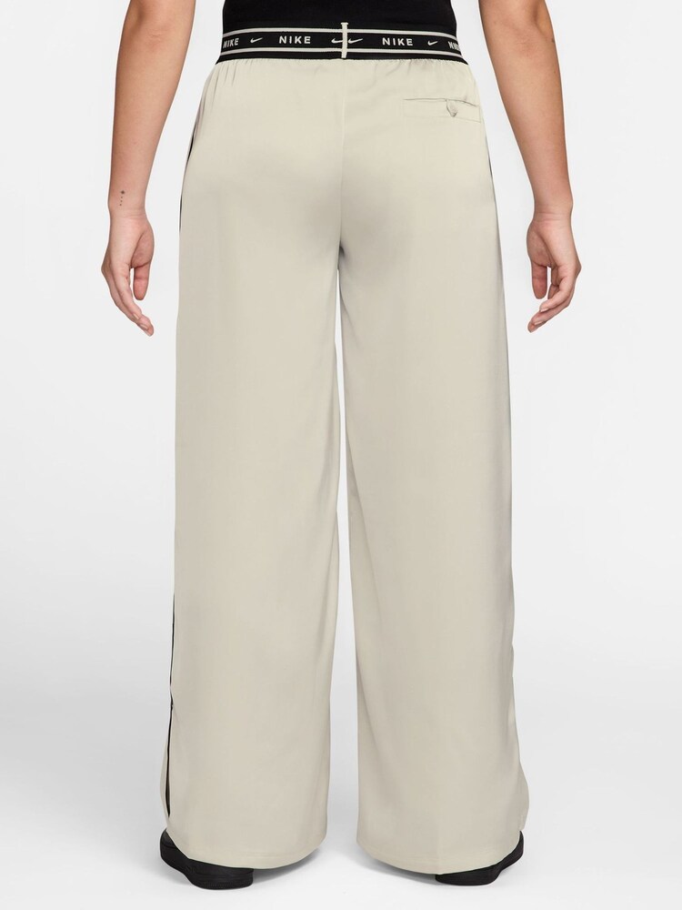 Nike Light Bone Neutral Satin Wide Leg Trousers - Image 2 of 3