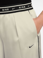 Nike Light Bone Neutral Satin Wide Leg Trousers - Image 4 of 7