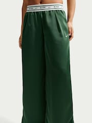 Nike Fir Green Satin Wide Leg Trousers - Image 3 of 5