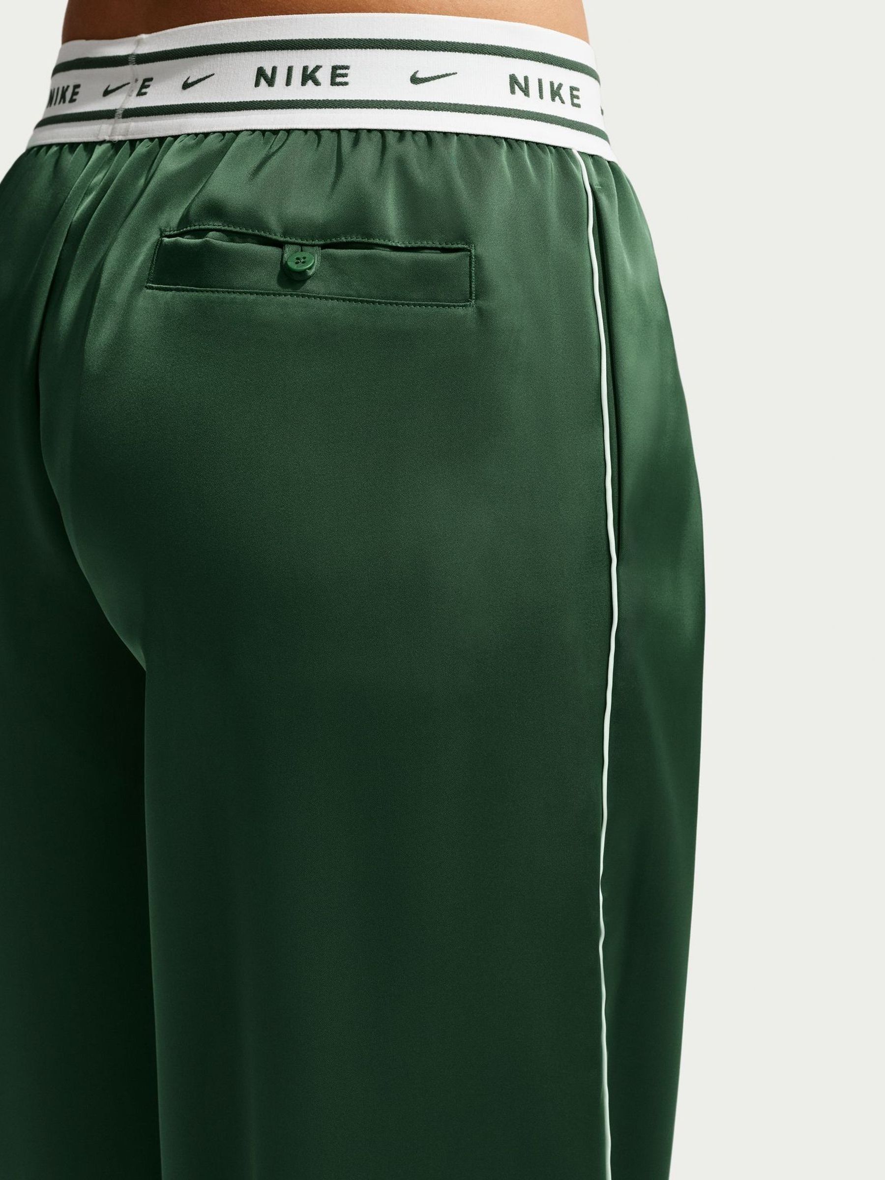 Buy Nike Fir Green Satin Wide Leg Trousers from Next South Africa