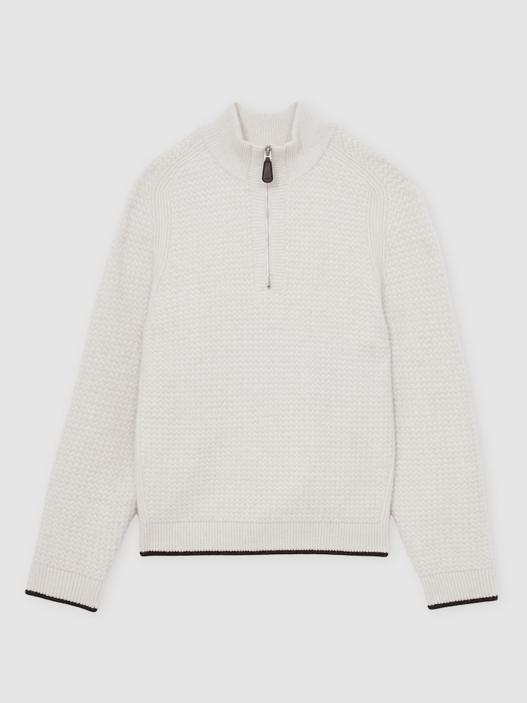 Reiss Winter White Stockdale Jumper - Image 2 of 7 Reiss Winter White Stockdale Jumper - Image 2 of 7