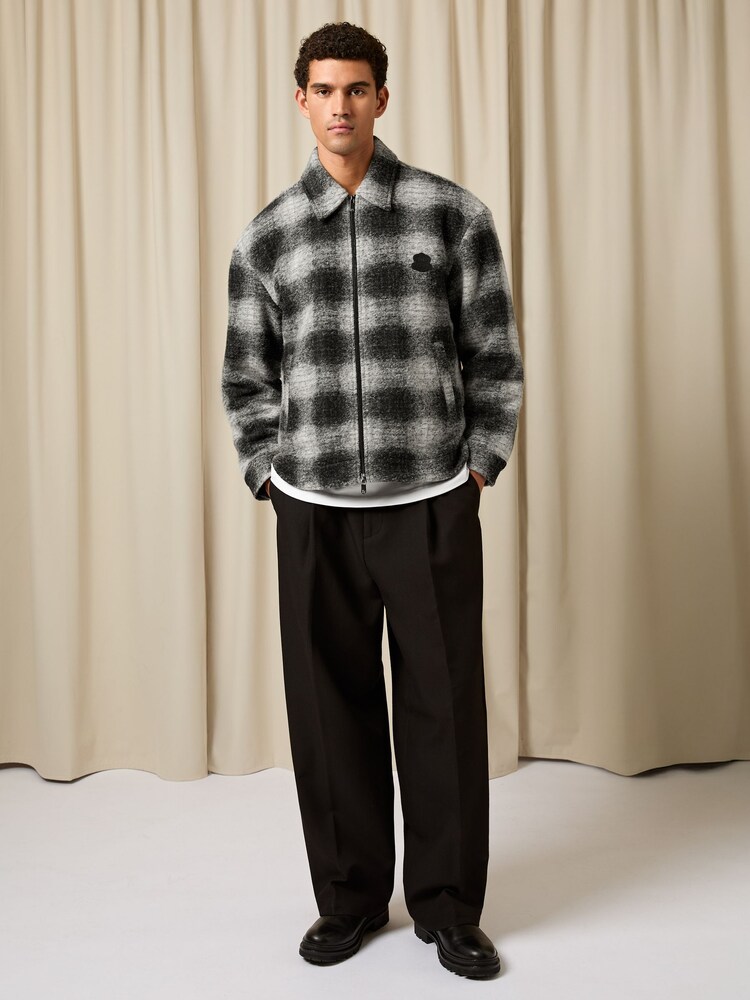 Reiss Black/White Barton Shirt - Image 1 of 6