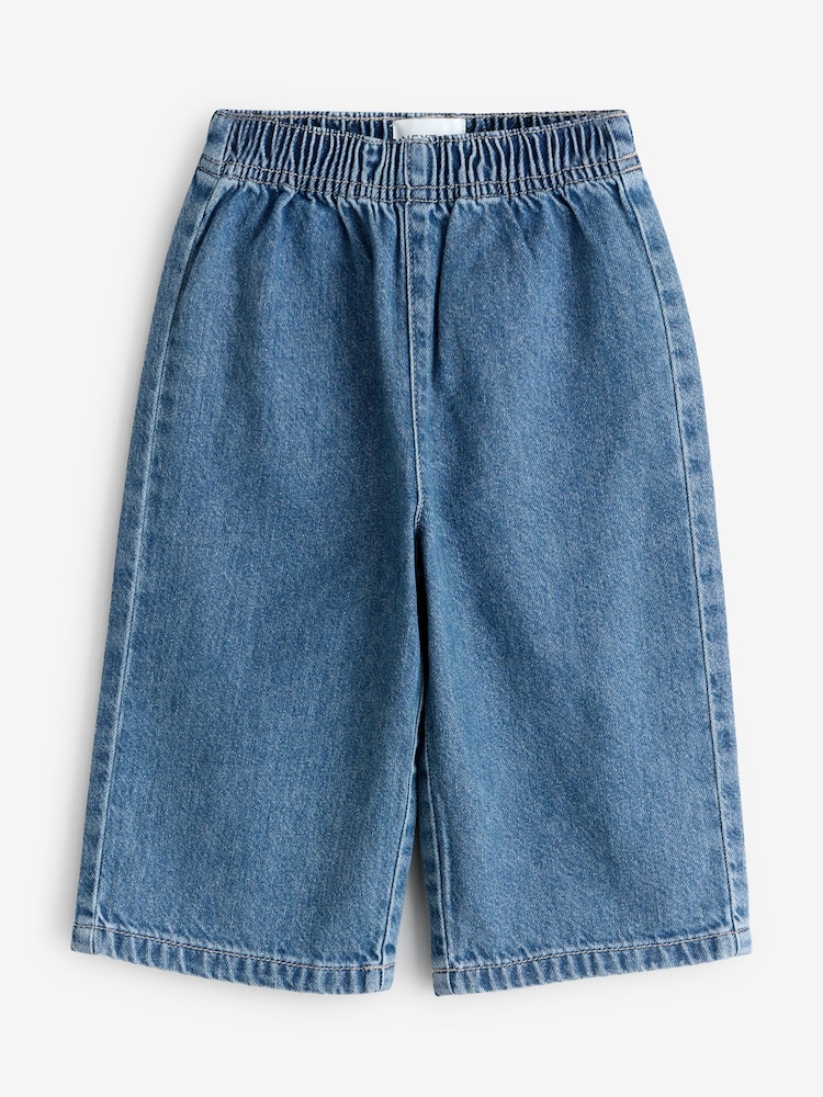 Blue Pure Cotton Heart Print Jeans - Image 1 of 1