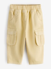 Yellow Pure Cotton Pull-on Cargo Trousers - Image 1 of 1