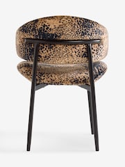 Set of 2 Opulent velvet Natural Leopard Bryer Dining Chairs - Image 4 of 5