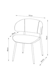 Set of 2 Opulent velvet Natural Leopard Bryer Dining Chairs - Image 5 of 5
