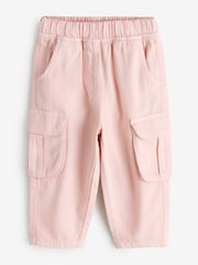 Pink Pure Cotton Pull-on Cargo Trousers - Image 1 of 1