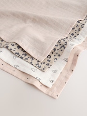 Animal Print Baby Muslin Cloths 4 Pack - Image 4 of 5