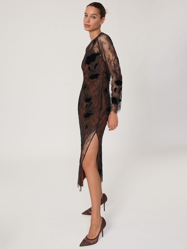 Reiss Black Lulu Dress - Image 1 of 8