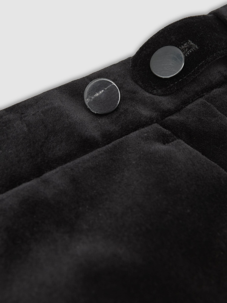 Reiss Black Royale T Velvet Tailored-Fit Suit Trousers - Image 7 of 7 Reiss Black Royale T Velvet Tailored-Fit Suit Trousers - Image 7 of 7