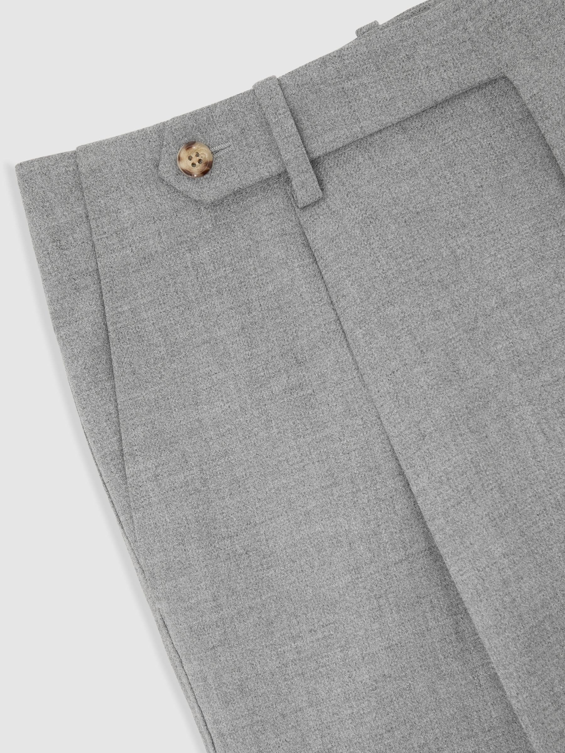 Buy Reiss Soft Grey Archie Tailored-Fit Pleated Suit Trousers from