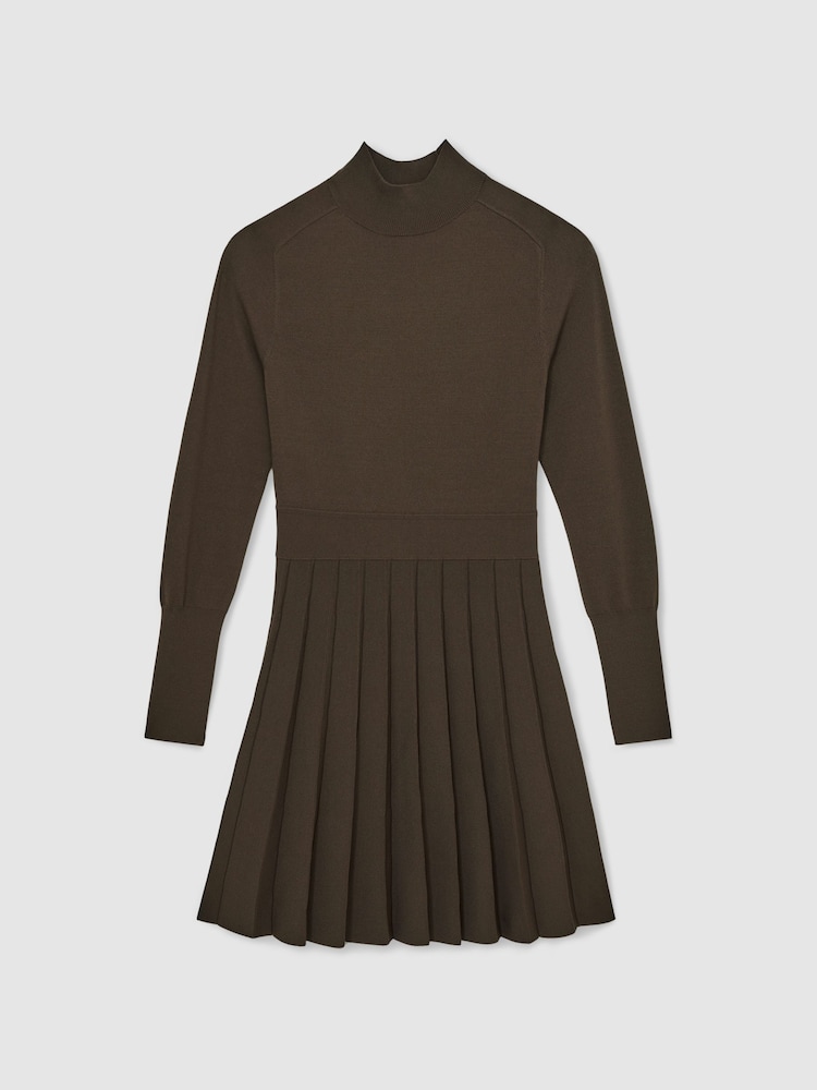 Reiss Mocha Brown Lici Dress - Image 2 of 5 Reiss Mocha Brown Lici Dress - Image 2 of 5