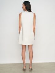 Reiss Ivory Leome Satin Crystal-Embellished Mini Dress - Image 5 of 6