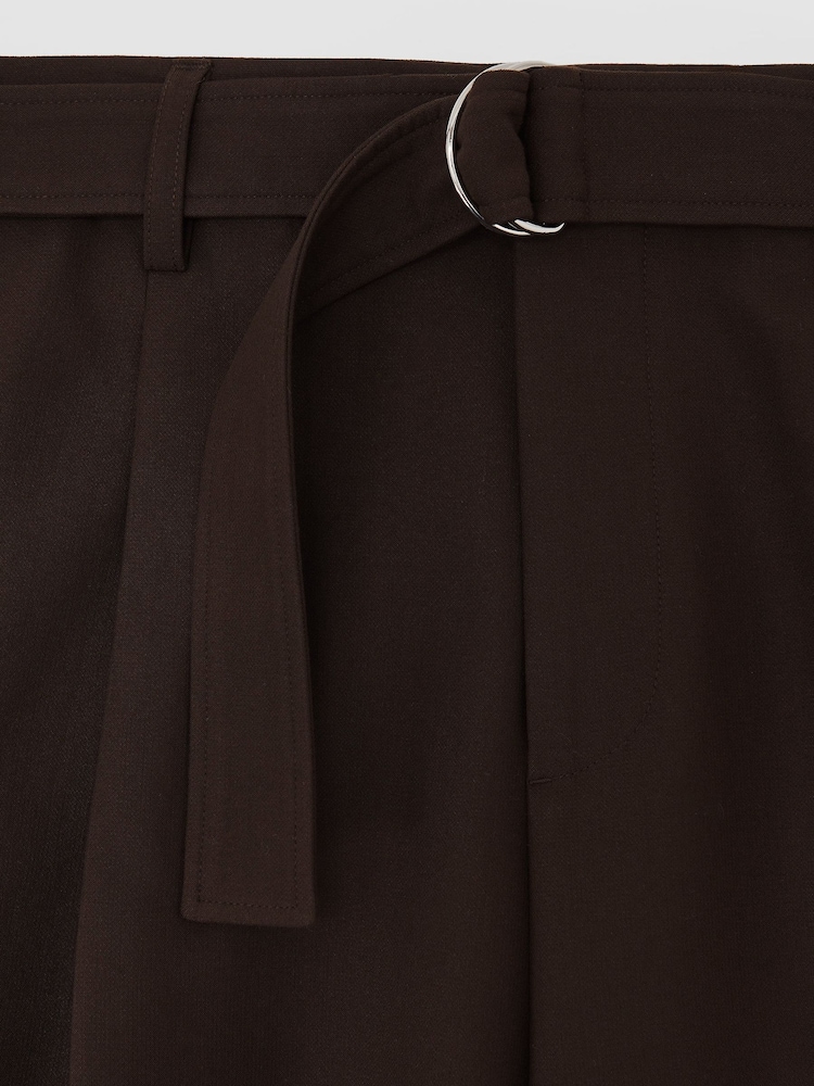 Brun - Reiss Atwell Relaxed-Fit Belted Trousers - Bild 6 av 6
