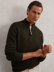 Reiss Dark Olive Green Loxley Jumper - Image 1 of 7