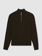 Reiss Dark Olive Green Loxley Jumper - Image 2 of 7