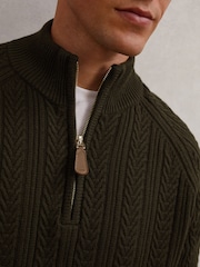 Reiss Dark Olive Green Loxley Jumper - Image 4 of 7