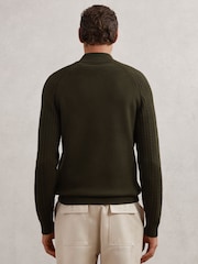 Reiss Dark Olive Green Loxley Jumper - Image 6 of 7