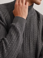 Reiss Mid Grey Melange Loxley Jumper - Image 4 of 7