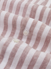 Reiss Dusty Rose/White Stripe Ruban Shirt - Image 6 of 6