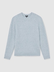 Azul suave - Reiss Crammond Brushed Rib-Knit Crew-Neck Jumper with Wool - Imagem 2 de 6