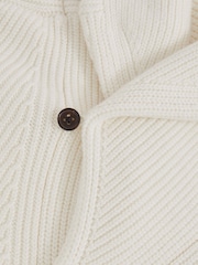 Reiss Winter White Cannon Shawl-Collar Cardigan With Wool - Image 7 of 7