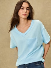 Blue Look Short Sleeve V-Neck T-Shirt - Image 3 of 9