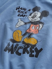 Blue Mickey Mouse Washed Sweatshirt - Image 6 of 7