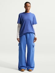 Nike Lapis Blue Oversized Striped T-Shirt - Image 1 of 5