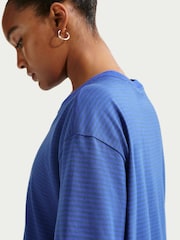 Nike Lapis Blue Oversized Striped T-Shirt - Image 4 of 5