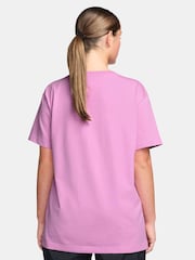 Nike Magenta Pink Sportswear Essential Oversized T-Shirt - Image 2 of 3