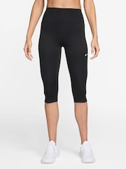 Nike Black One High Waisted Capri Leggings - Image 1 of 6
