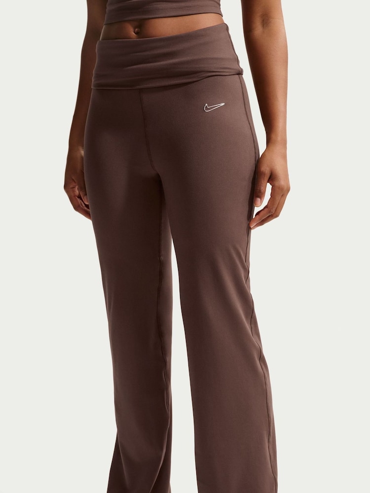 Nike Chocolate Brown Flared Leggings - Image 2 of 4