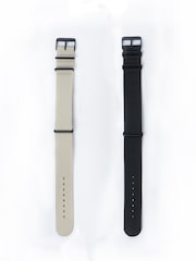 Luke 1977 Perroy Stone Brown Strap Watch 2 PACK - Image 1 of 2