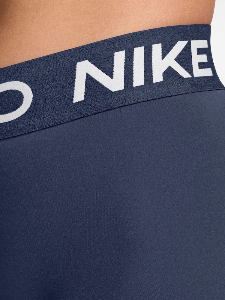Midnight Navy - Nike Pro Mid-Rise 3" Biker Shorts - Obraz 4 z 4 Midnight Navy - Nike Pro Mid-Rise 3" Biker Shorts - Obraz 4 z 4