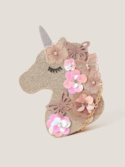Monsoon Gold Ella Sequin Flower Unicorn Bag - Image 1 of 4