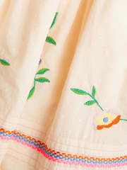 Monsoon Cream Floral Print Embroidered Sundress - Image 4 of 4
