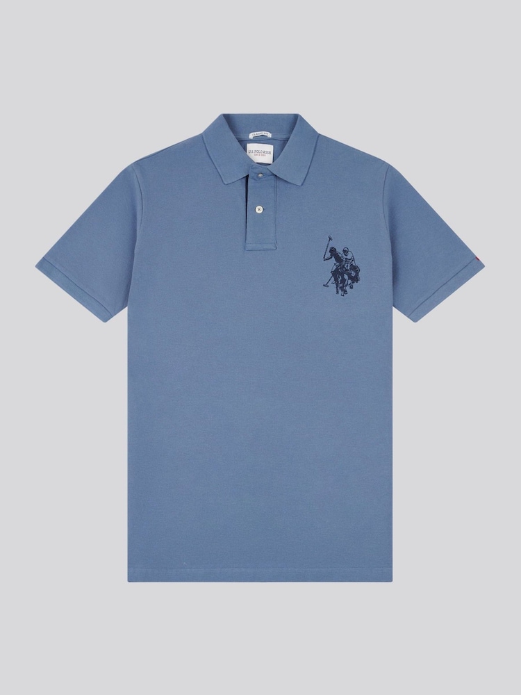 U.S. Polo Assn. Blue Mens Large Player Pique Polo Shirt - Image 1 of 3