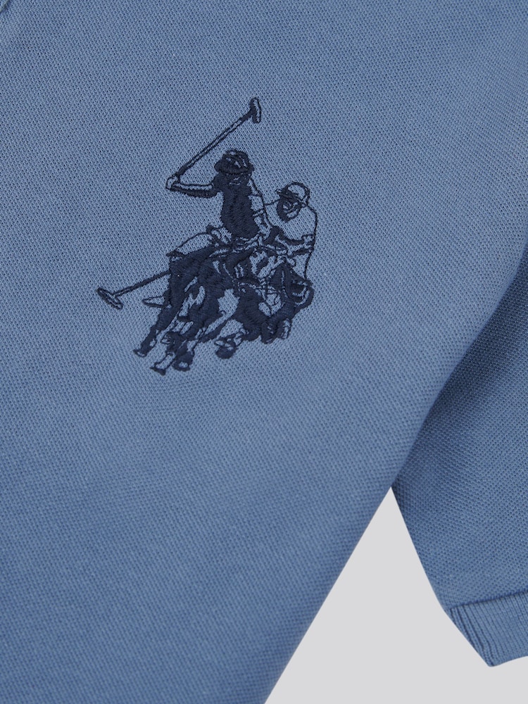 U.S. Polo Assn. Blue Mens Large Player Pique Polo Shirt - Image 3 of 3